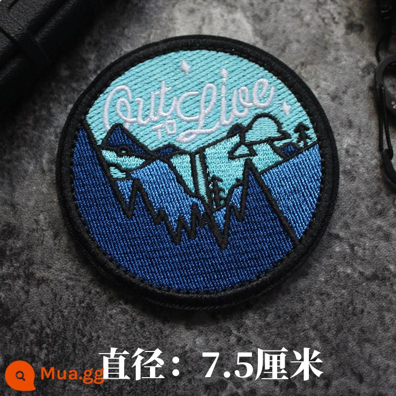 Thêu Velcro Scenic Morale Patch Phiêu lưu ngoài trời Cắm trại Traveller Keo Armband Morale Patch - RA ĐỂ SỐNG