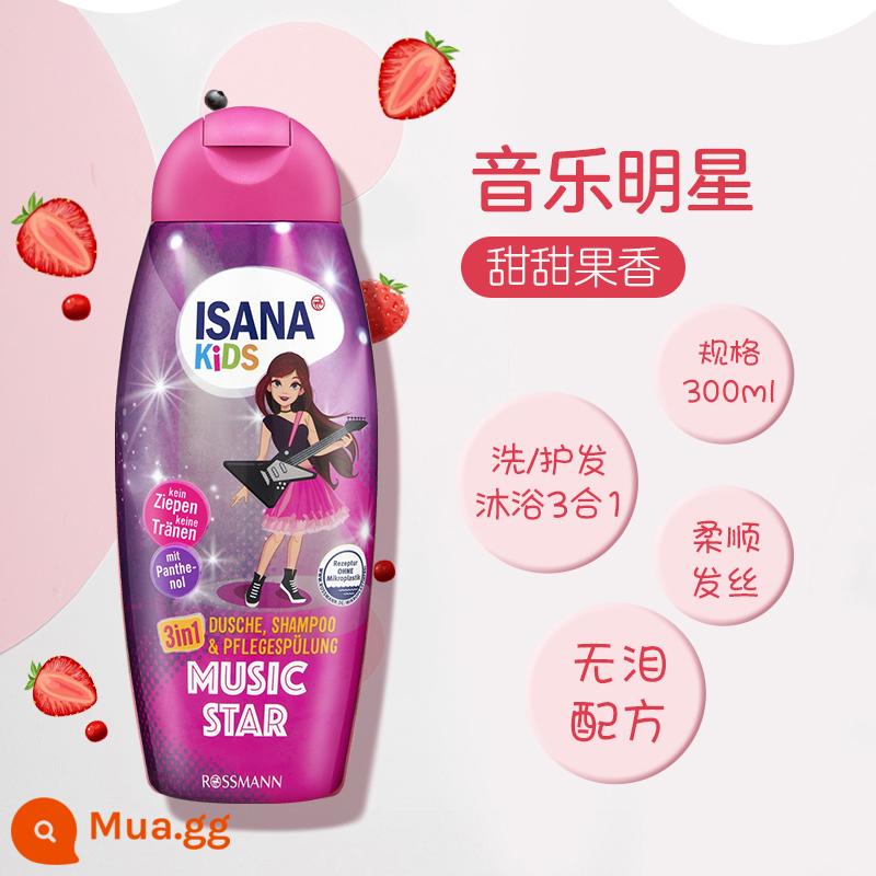 Sữa tắm gội trẻ em ISANA Đức 2 trong 1 không cay mắt 300ml dành cho bé trên 3 tuổi - Ngôi Sao Sáng (3 trong 1)