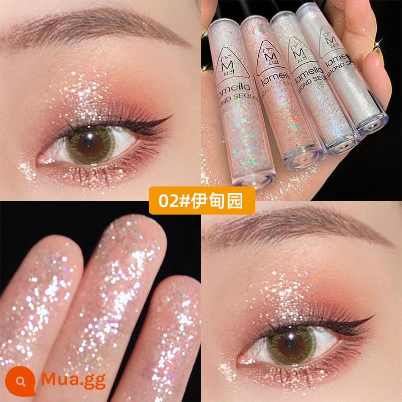 Một giọt nước mắt dạng lỏng bóng mắt lấp lánh bột sequin nằm tằm ngọc trai phân cực sáng chống thấm nước bắt sáng dạng lỏng làm sáng trang điểm mắt đơn sắc - 02#Địa Đàng