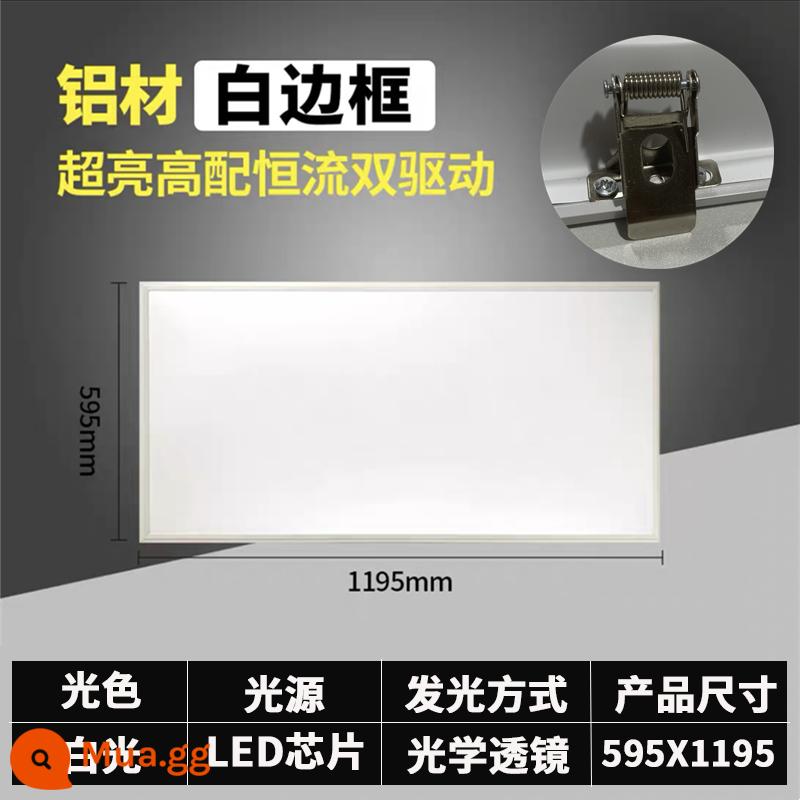 Tích hợp trần 600x1200led phẳng đèn thạch cao len khoáng khóa nhôm tấm lưới tản nhiệt 300x1200 kỹ thuật bảng điều khiển đèn - Khoan lắp đặt snap-on 585X1185