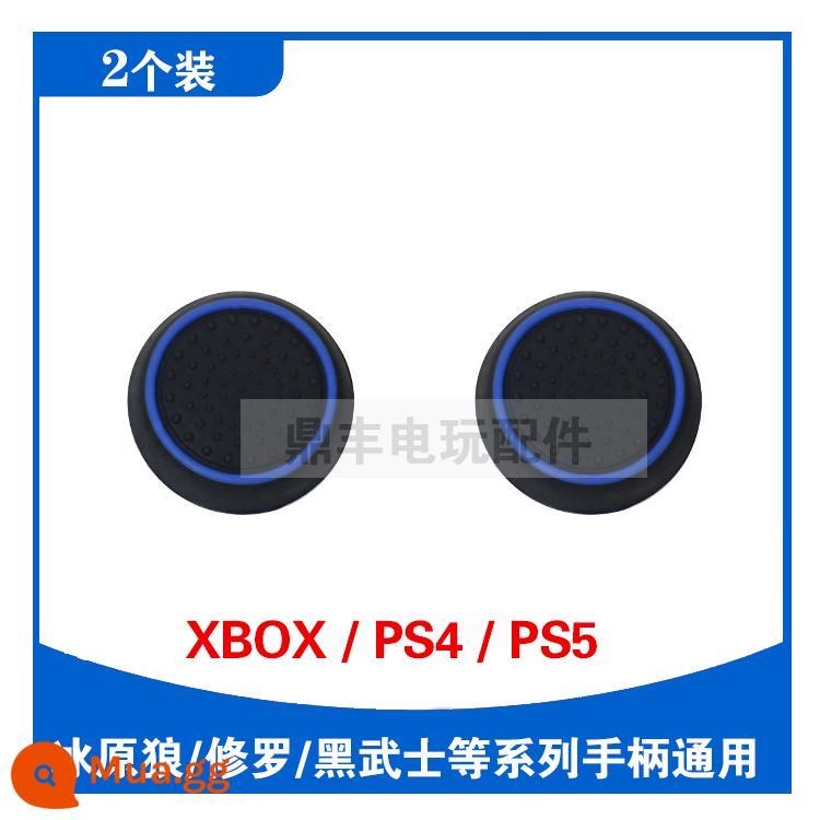 PS3PS4XBOX360/MỘT tay cầm móng vuốt mèo nắp chuyển đổi pro nắp đính đá bảo vệ nắp đính đá silicone - Vòng tròn màu xanh đậm trên nền đen 2 chiếc