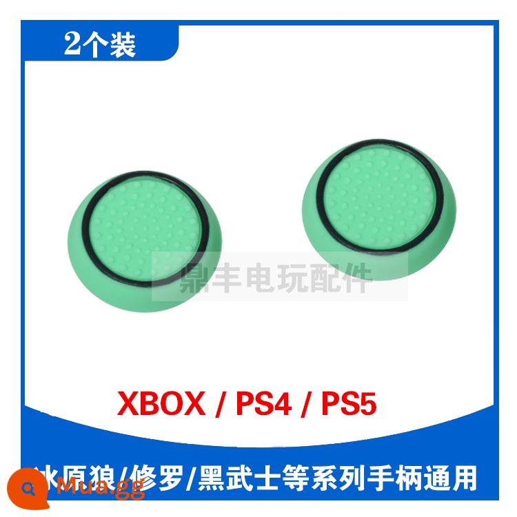 PS3PS4XBOX360/MỘT tay cầm móng vuốt mèo nắp chuyển đổi pro nắp đính đá bảo vệ nắp đính đá silicone - 2 vòng tròn màu đen trên nền xanh