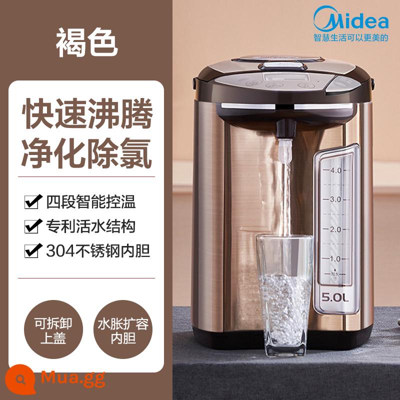 Bình thủy điện Midea gia dụng 5L dung tích lớn tự động ngắt điện thông minh sưởi ấm cách nhiệt điện - truyền phát vàng