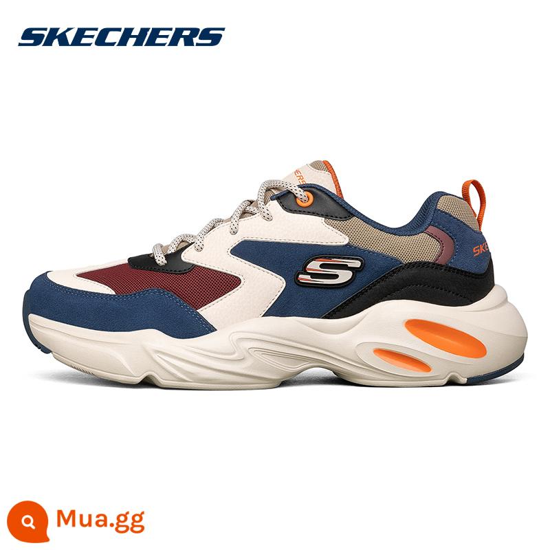 SKECHERS Nam Chính Thức Soái Hạm Store Mùa Đông Thoáng Khí Giày Thể Thao Nam Chính Hãng Bố Giày Giày Chạy Bộ - -NVMT Hải Quân/Nhiều Màu