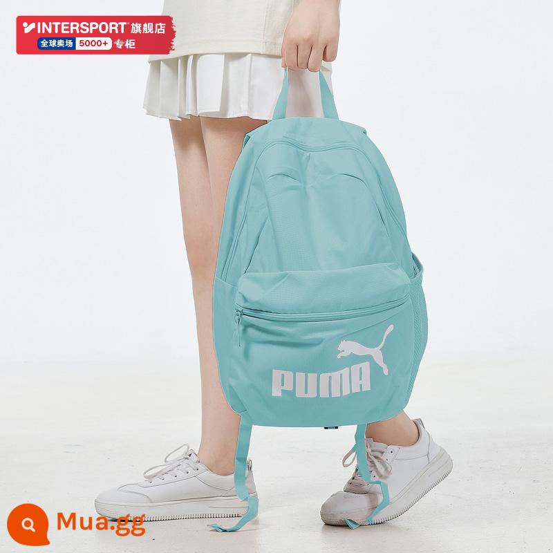 Túi đi học Puma Puma màu xanh hải quân Túi nam Túi xách nữ Túi thông thường mới Túi máy tính dung lượng lớn Ba lô sinh viên đại học - Giao hàng nhanh tại chỗ/075487-76/ore xanh