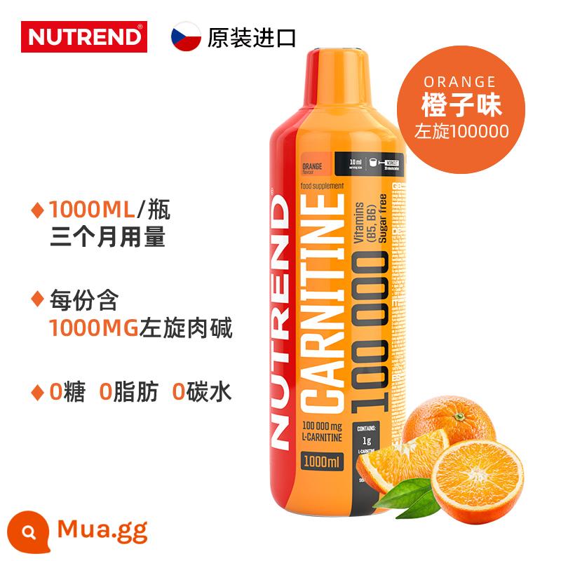 Nutrend Châu Âu nhập khẩu Nutrand L-Carnitine 100000 nước uống thể thao L-100000 1000ml - CZ L-100000 ml Cam