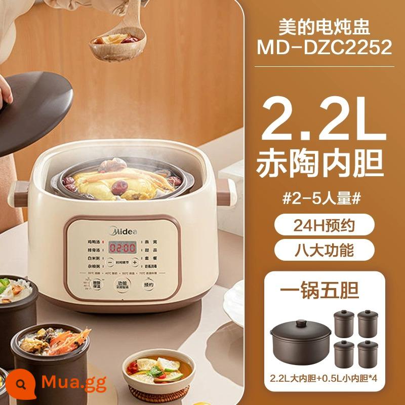 Nồi Hầm Midea Chống Nước Hộ Gia Đình Gốm Nồi Hầm Điện Nồi Hầm Hơi Nước Tổ Yến Sức Khỏe Nồi Cháo Hầm - Trắng