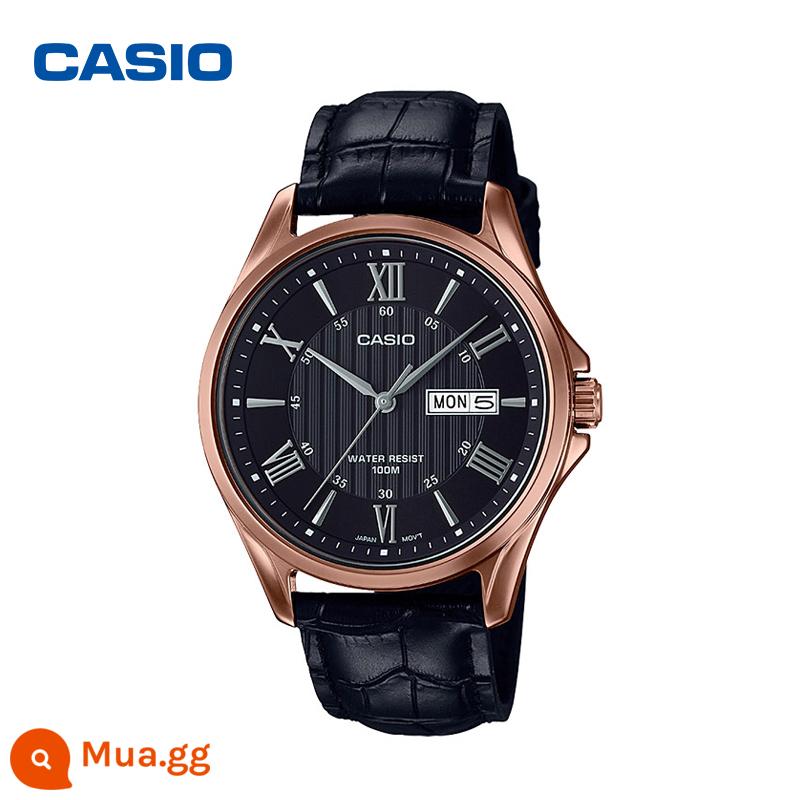 Cửa hàng Flagship của CASIO MTP-1384BUL Đồng hồ đeo tay nam thời trang công sở chống nước Trang web chính thức Hàng chính hãng - MTP-1384L-1A2VDF