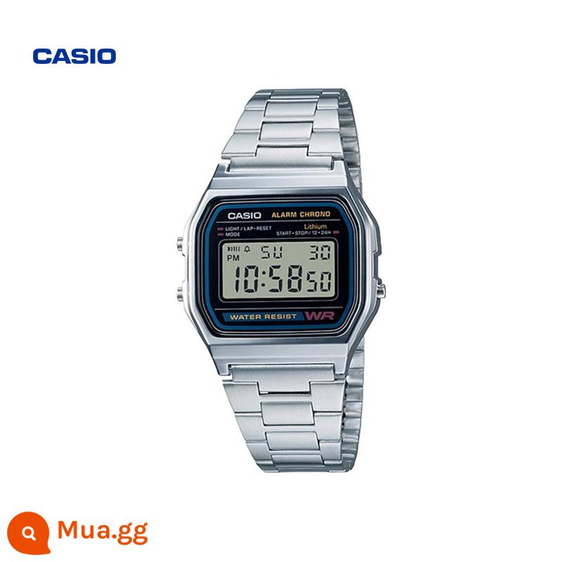 Đồng hồ CASIO cửa hàng hàng đầu ở nước ngoài A168WGG trang web chính thức của đồng hồ mặt vuông theo xu hướng thời trang cổ điển giản dị - A158WA-1PF