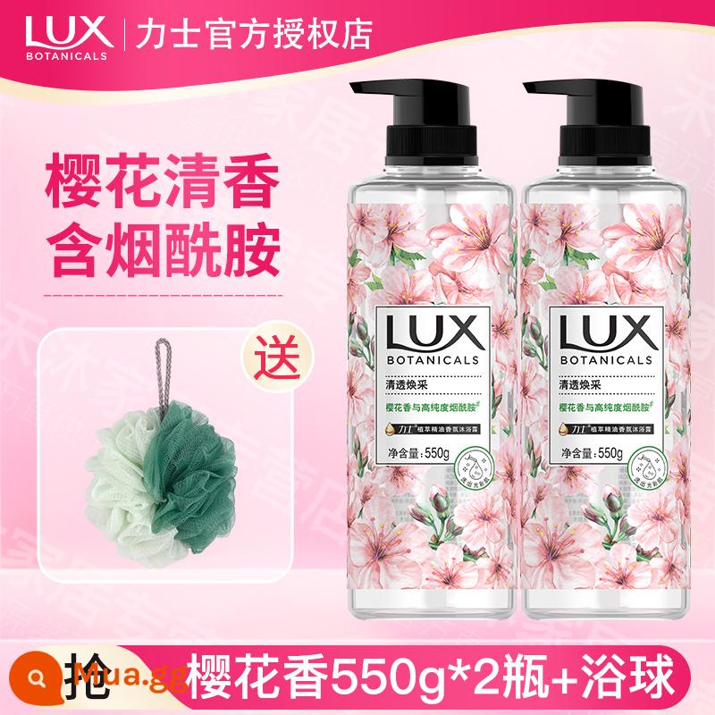 Sữa tắm Lux Freesia Bath Lotion Perfume Type Lasting Fragrance Female Perfume Bath Hàng chính hãng - Sữa tắm hương hoa Sakura 550g*2