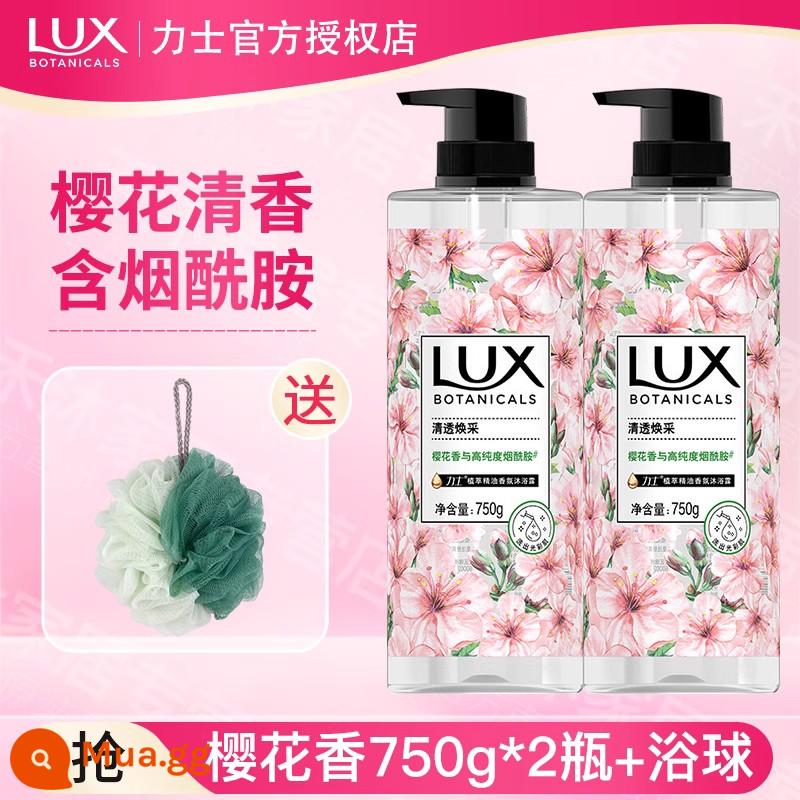 Sữa tắm Lux Freesia Bath Lotion Perfume Type Lasting Fragrance Female Perfume Bath Hàng chính hãng - Sữa tắm hương hoa Sakura 750g*2