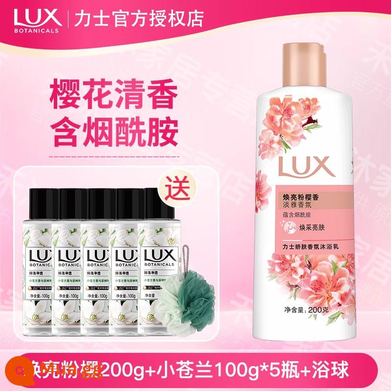 Sữa tắm Lux Freesia Bath Lotion Perfume Type Lasting Fragrance Female Perfume Bath Hàng chính hãng - Sakura 200g + Freesia 100g*5