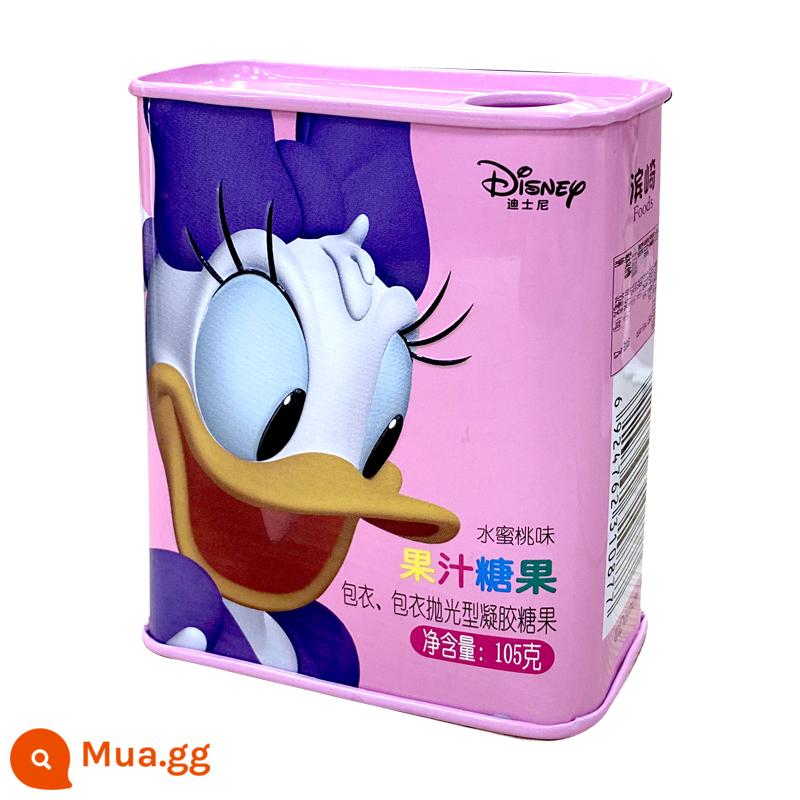 Nước trái cây Disney Hộp quà tặng kẹo mềm Tin Can Fruit QQ Sugar Festival Quà tặng Đồ ăn nhẹ cho trẻ em Disney Kẹo - Kẹo nước ép trái cây hương đào 105g*1 lon