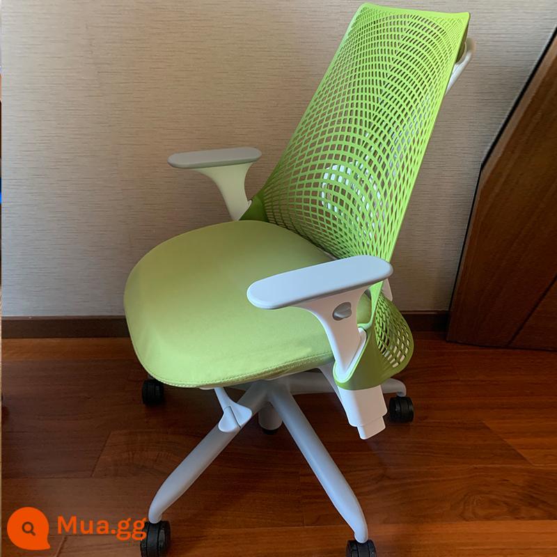 Herman Miller hermanmiller sayl ghế làm việc tại nhà eo máy tính ghế học ghế ít vận động - Ghế ngồi màu xanh lá cây lưng màu xanh lá cây + tựa tay nâng" hỗ trợ thắt lưng [Hàng có sẵn miễn phí vận chuyển]