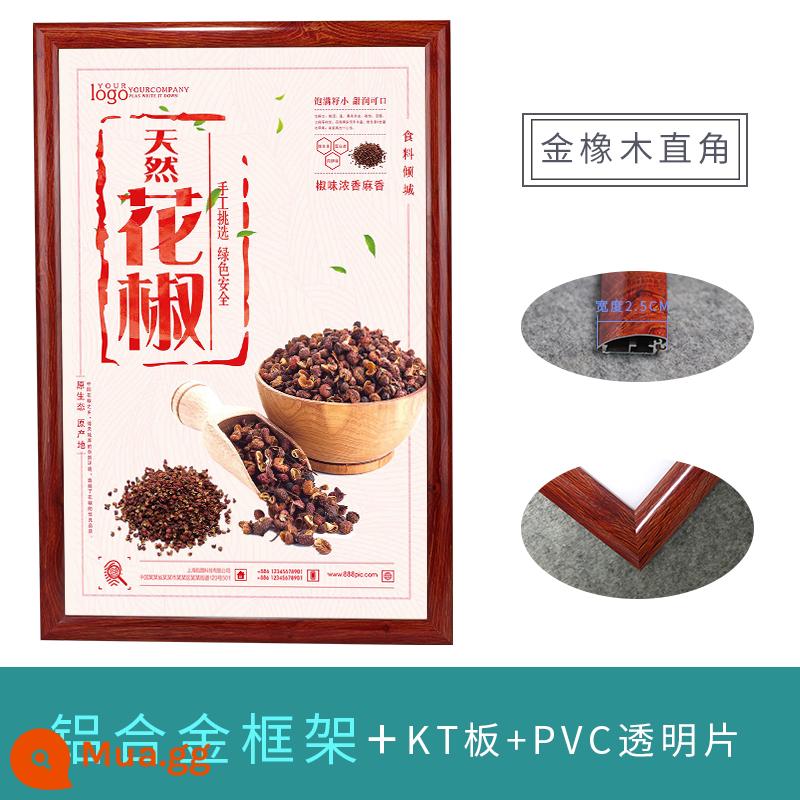 Khung quảng cáo thang máy khung hợp kim nhôm khung poster 2.5cm mặt trước mở 4 mặt khung khung thay thế khung ảnh đơn giản - góc vuông của gỗ