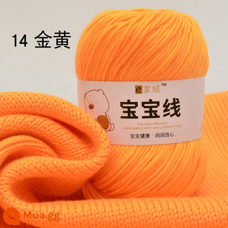 6 sợi len cho bé đặc biệt dệt lụa protein dày vừa cotton sữa chất liệu túi móc dép len cho bé bóng - Bạc số 14