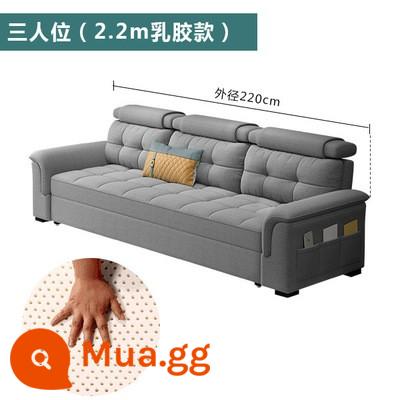 Sofa giường đa năng gấp gọn căn hộ nhỏ phòng khách đa năng công nghệ lưu trữ vải lưới đỏ phong cách mới 2021 - 2,2 mét [Mẫu cao su thân thiện với môi trường được nâng cấp] Hàng thẳng không có phi tần