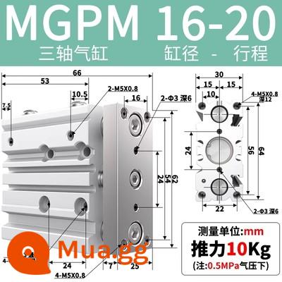 SMC MGPL/MGPM12/16-10Z/20Z/25Z/30Z/40Z/50Z/100Z/100Z/100Z - MGPM16-20Z