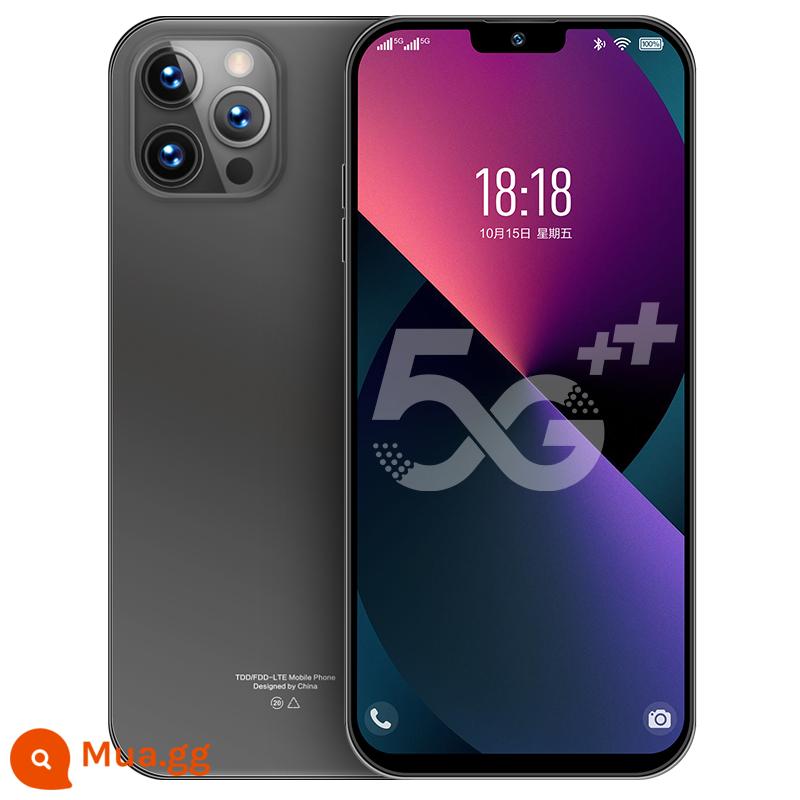 Mới i13Pro max đầy đủ Netcom 5g thông minh chính thức xác thực 12g + bộ nhớ 512G chơi game toàn màn hình sạc nhanh - 6.8 inch i13pro đen 16G đang chạy