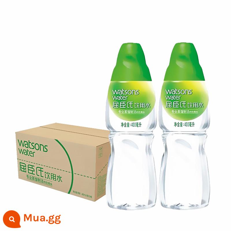 Nước cất của Watson 4.5L*4 thùng - Nước cất 400ml*24 chai