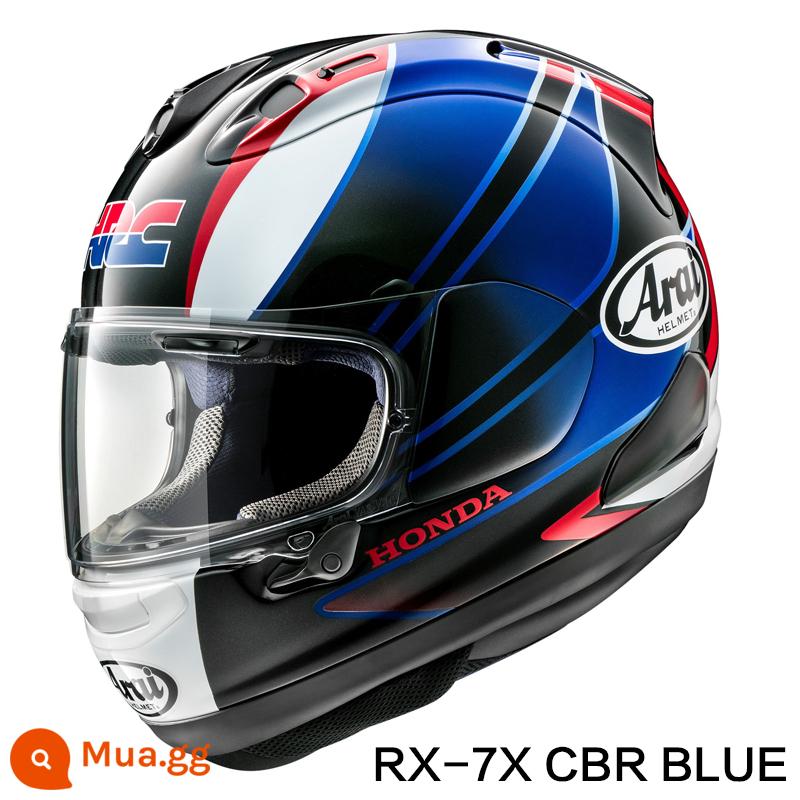 ARAI Nhập Khẩu Nhật Bản Đầu Máy Mũ Bảo Hiểm RX7X Đi GP Theo Dõi Người Chơi Full Mũ Bảo Hiểm Full Cover Đánh Thức Sư Tử - CBR/Honda tùy chỉnh màu đen và xanh