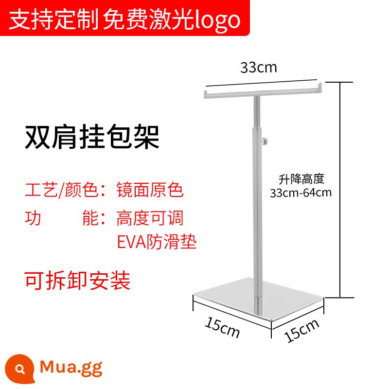 Giá đỡ túi bằng thép không gỉ túi giá đỡ túi cửa hàng khung hỗ trợ túi cửa sổ giá túi túi kệ trưng bày giá chải túi giá - Gương ống vuông hình chữ T