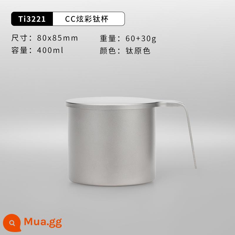 KEITH CC đầy màu sắc nguyên chất titan cốc nước mới nhẹ 400ml nhà cắm trại ngoài trời 1 lớp đơn titan cốc - Ti3221 CC cốc titan đầy màu sắc titan màu gốc