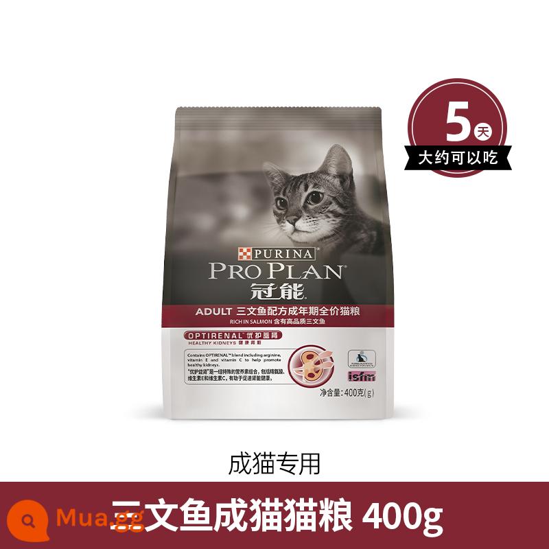 Thức ăn cho mèo Guanneng thức ăn cho mèo trưởng thành thức ăn cho mèo cá hồi thịt cá mèo xanh thức ăn cho mèo bảo vệ thận ngắn đa năng tiếng Anh thức ăn cho mèo bán chạy 1.2kg/7kg - Thức ăn cho mèo trưởng thành cá hồi 400g