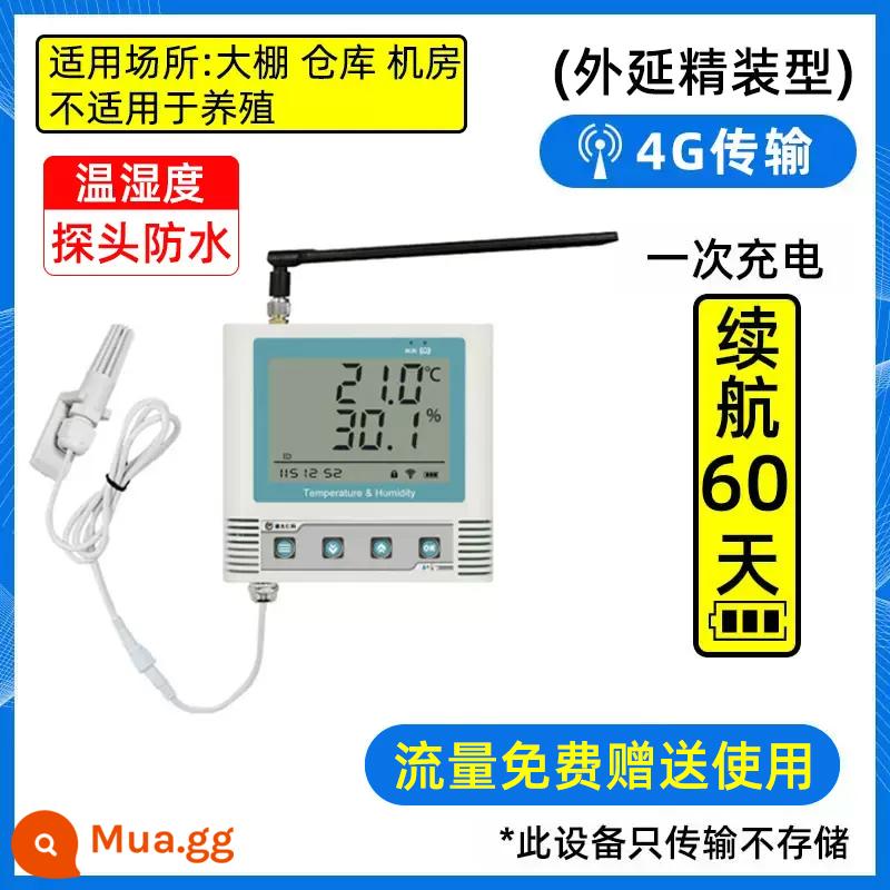 Ứng dụng giám sát nhiệt độ từ xa trên điện thoại di động báo động điện thoại không dây chăn nuôi máy ghi âm có độ chính xác cao Máy đo nhiệt độ và độ ẩm nhà kính - [4G] Màn hình bìa cứng epiticular nhiệt độ và độ ẩm