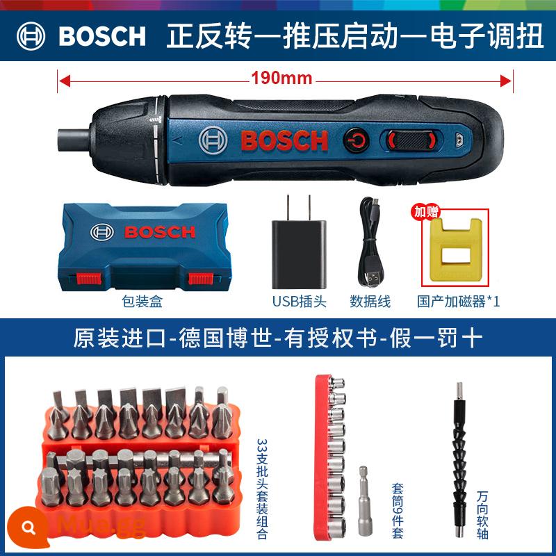 Máy Vặn Vít Điện Bosch Máy Vặn Vít Mini Bosch GO Máy Vặn Vít Pin Lithium 3.6V Dụng Cụ Điện Dr. - Thế hệ GO2 + bộ 33 bit + trục linh hoạt