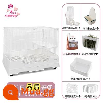 Lồng thỏ Dayang R81 ngăn kéo đôi chống lại con thỏ Năng hộ gia đình LỚN RABBIT LITCH Lợn tự động lồng phân Cage - Gói chất lượng trắng R81