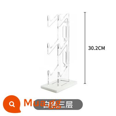 Tay Cầm Chơi Game PS5 Tay Cầm Tai Nghe Giá Đỡ Tai Nghe Đỡ Acrylic Bộ Điều Khiển Trò Chơi Phụ Kiện Đa Năng Giá Đỡ - Nền trắng - ba lớp [có thể treo trên tai]