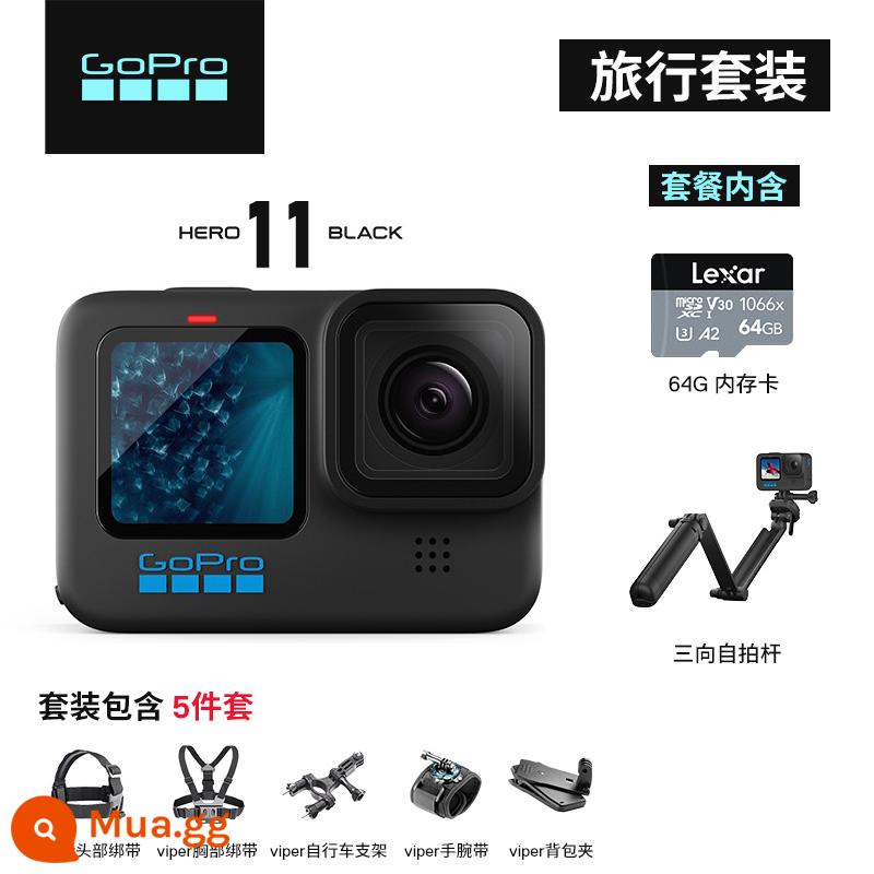 [Điều khiển từ xa miễn phí] camera thể thao gopro11 HD chống rung chống nước đi xe máy Vlog camera - bộ du lịch gopro11