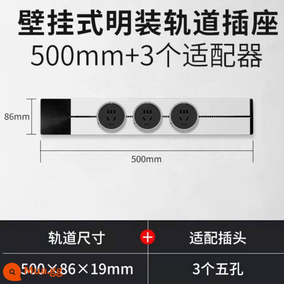 Bò Treo Tường Theo Dõi Ổ Cắm Điện Rời Gia Đình Nhà Bếp Đa Năng Không Dây Công Tắc Cắm Chính Thức Xác Thực - 50 cm+3 ổ cắm năm lỗ*Bạc gắn trên bề mặt (gắn trên tường)