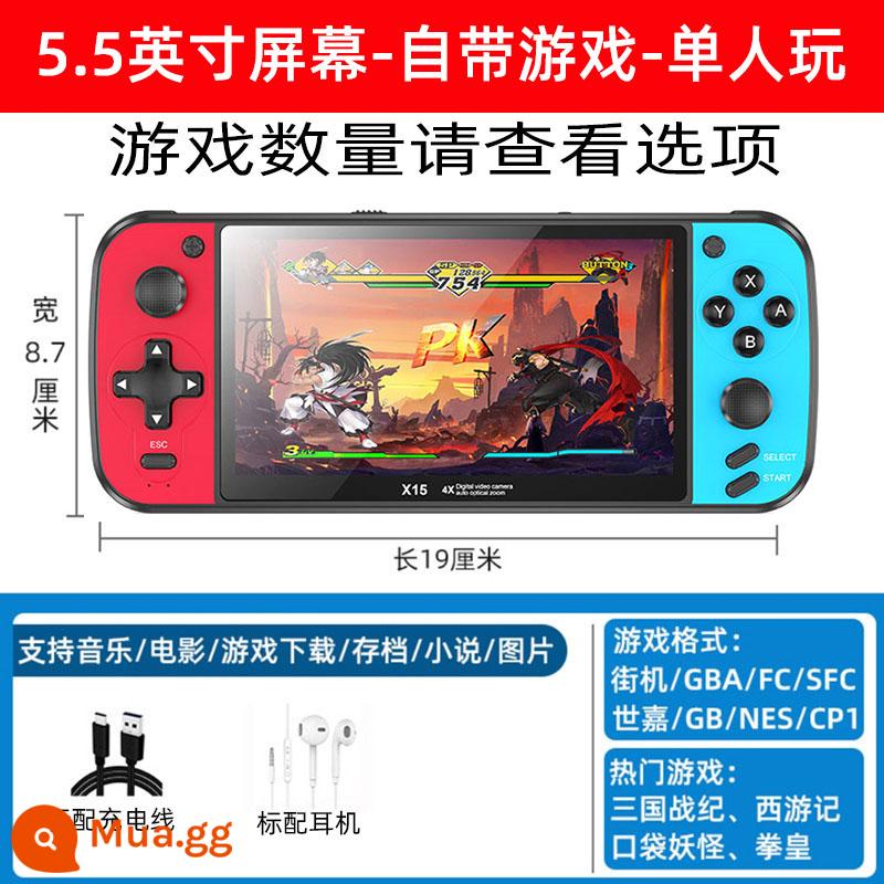 Tay Cầm Chơi Game Di Động PSP Cầm Tay Hoài Cổ Phiên Bản Cổ Điển Arcade Trẻ Em Đồ Chơi Giáo Dục Quà Tặng Sinh Nhật Sạc - 5.5 inch 8G mới màu đỏ và xanh, khoảng 5000 game