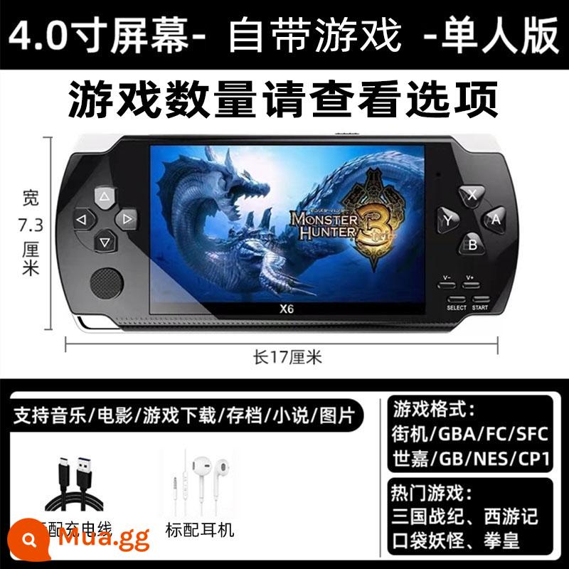 Tay Cầm Chơi Game Di Động PSP Cầm Tay Hoài Cổ Phiên Bản Cổ Điển Arcade Trẻ Em Đồ Chơi Giáo Dục Quà Tặng Sinh Nhật Sạc - King of Fighters Three Kingdoms 8G 4 inch màu đen chơi được khoảng 5000 game