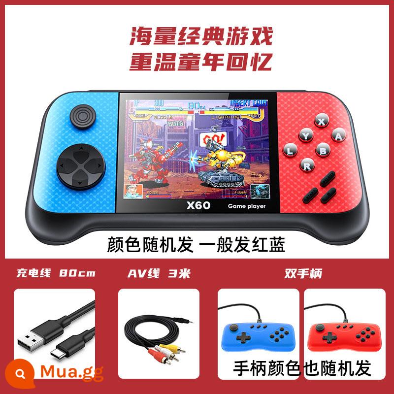 Tay Cầm Chơi Game Di Động PSP Cầm Tay Hoài Cổ Phiên Bản Cổ Điển Arcade Trẻ Em Đồ Chơi Giáo Dục Quà Tặng Sinh Nhật Sạc - 3,5 inch với 2 bộ điều khiển cho hai người, khoảng 5.000 trò chơi