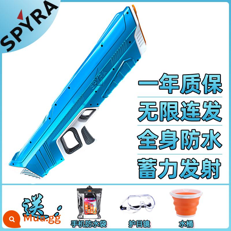 Đức nhập khẩu Spyra One Điện Súng Nước Nổ Đồ Chơi Hai Douyin Lưới Đỏ Con Trưởng Thành Chống Nước Chiến Đấu - Spyra phiên bản nâng cấp màu xanh lam [hấp thụ điện nước, cháy liên tục, tích trữ năng lượng]