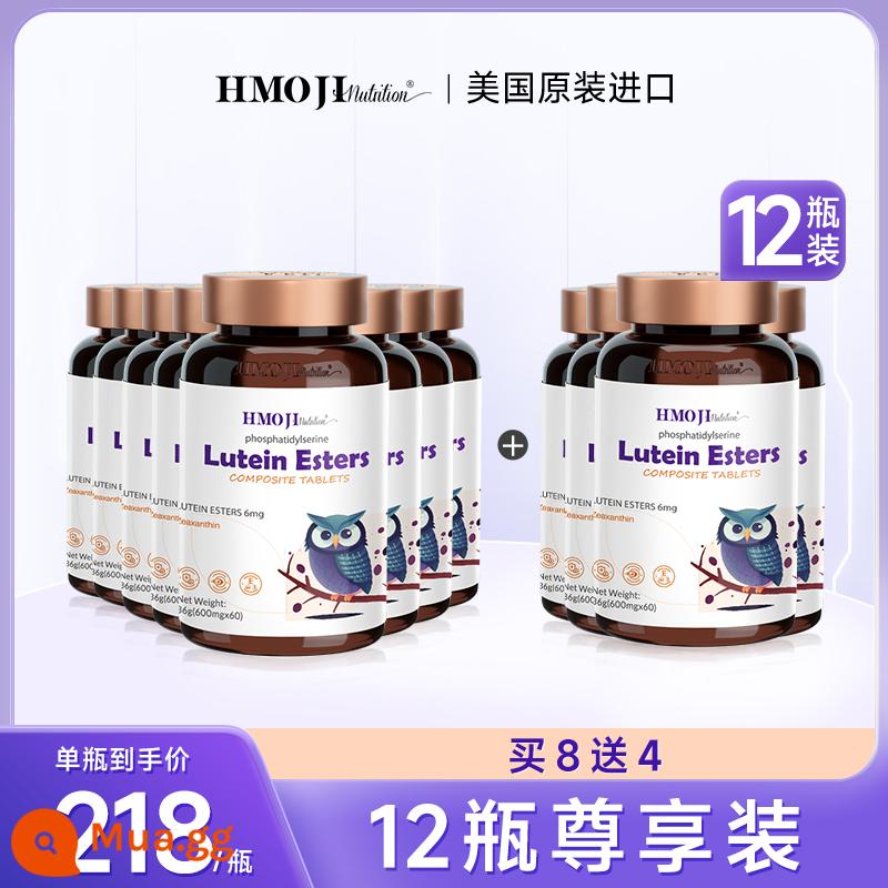 Nhập khẩu từ Hoa Kỳ, Viên bảo vệ mắt Hermogi Lutein Vision dành cho trẻ em và thanh thiếu niên - Gói chu kỳ 12 chai [Mua 8 tặng 4]