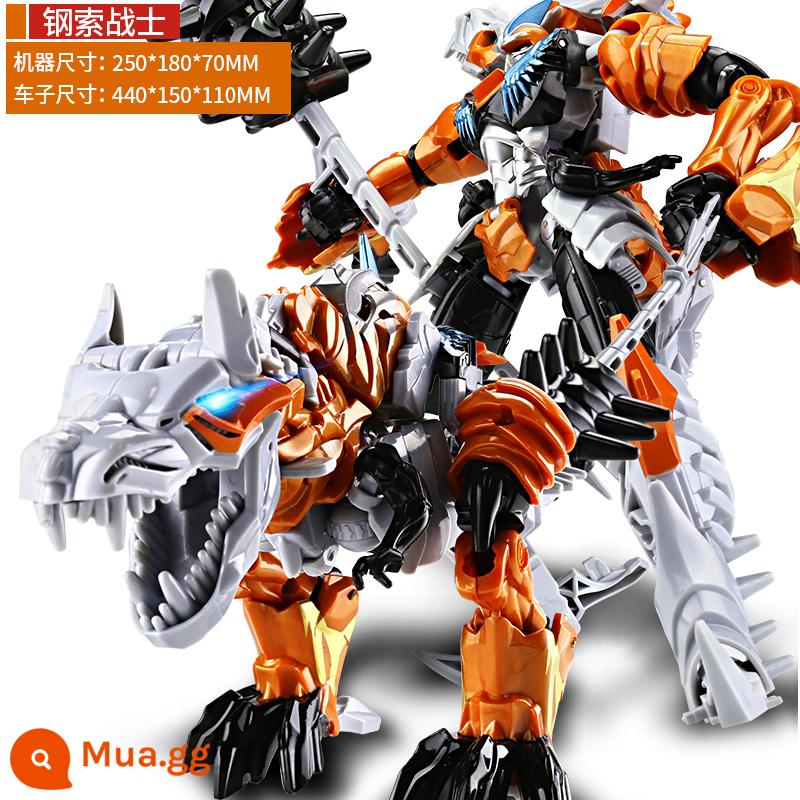 Biến Dạng Xe Ô Tô Đồ Chơi King Kong Robot Bumblebee Optimus Cậu Bé Chu Khủng Long Đỏ Nhện Hợp Kim Trẻ Em Chính Hãng - Cable Tyrannosaurus Rex 25 cm - miệng cắn + vũ khí