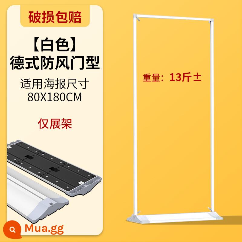 Giá đỡ màn hình cuộn lên áp phích giá đỡ cửa trưng bày tùy chỉnh 80x180 thiết kế bảng trưng bày biển quảng cáo đứng trên sàn dọc - Cửa chống bão kiểu Đức [trắng] 80x180cm (chỉ có giá trưng bày)