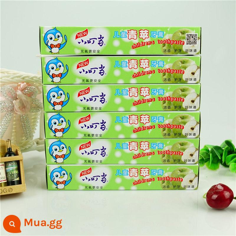 Kem đánh răng Dingdang hương trái cây dành cho trẻ em 45g dành cho trẻ em 3-12 tuổi Kem đánh răng bảo vệ nướu an toàn và không chứa Flo - Táo [6 miếng]