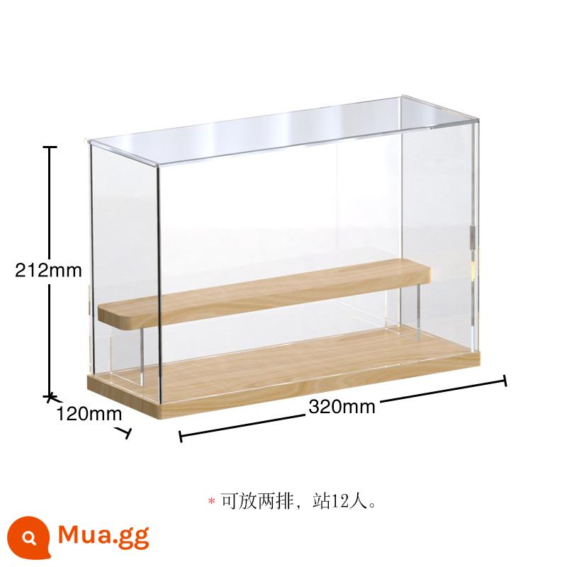 Acrylic Mù Hộp Bảo Quản Đỡ Bong Bóng Mart Popmart Bước Bụi Molly Mô Hình Hộp Trưng Bày - [Kích thước lớn] 1 dãy cầu thang 2 tầng