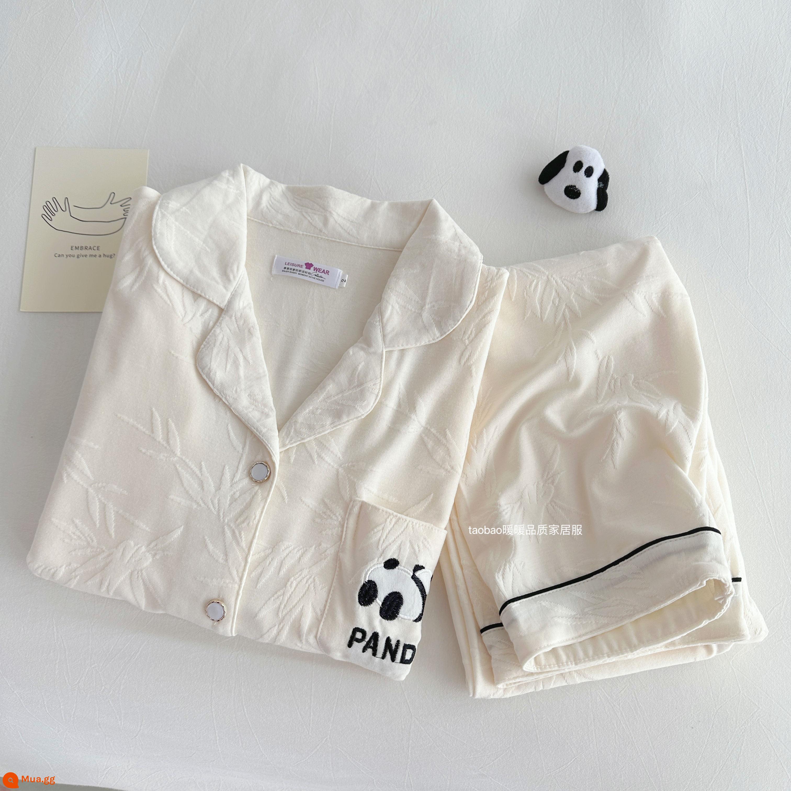 Bộ đồ ngủ dài tay bằng cotton nguyên chất màu trơn cao cấp dành cho nữ phong cách khí chất mùa xuân và mùa thu bộ đồ hai mảnh phục vụ tại nhà bằng cotton dành cho nữ - 9884-Anzu