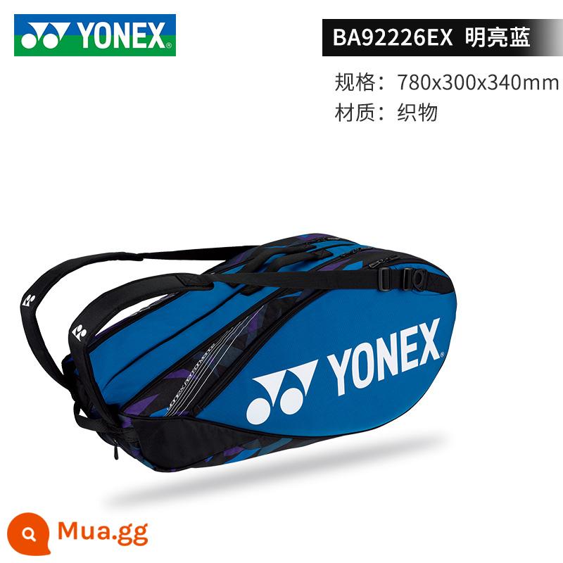 Túi cầu lông yonex mới 2022 Túi cầu lông Yonex Ba lô 6 túi túi đặc biệt dành cho nam và nữ xách tay yy - Balo 6 món BA92226EX xanh dương tươi sáng