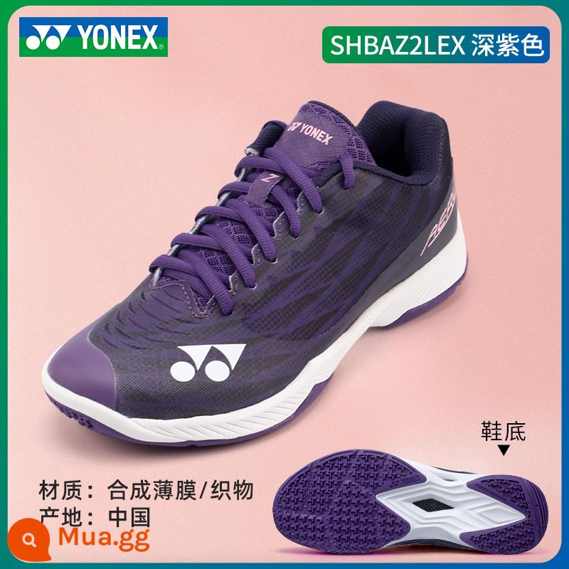 2022 mới YONEX giày cầu lông Yonex nữ siêu nhẹ thoáng khí giày luyện tập bóng chuyền yy chuyên nghiệp - Màu tím đậm SHBAZ2LEX siêu nhẹ thế hệ thứ 5 chuyên nghiệp