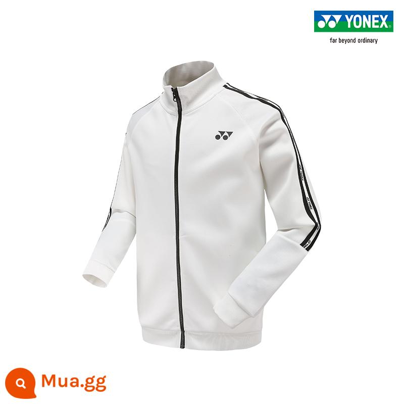 2022 quần áo cầu lông yonex mới Yonex áo khoác nam và nữ quần dài tay phù hợp với trang phục thể thao yy mùa thu đông - Áo khoác nam dài tay màu trắng 150112BCR