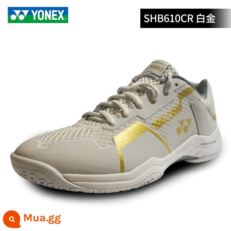 Trang web chính thức 2022 YONEX Giày cầu lông Yonex nam và nữ mẫu chống trượt chống sốc yy giày thể thao luyện tập chuyên nghiệp - Bạch kim SHB610CR