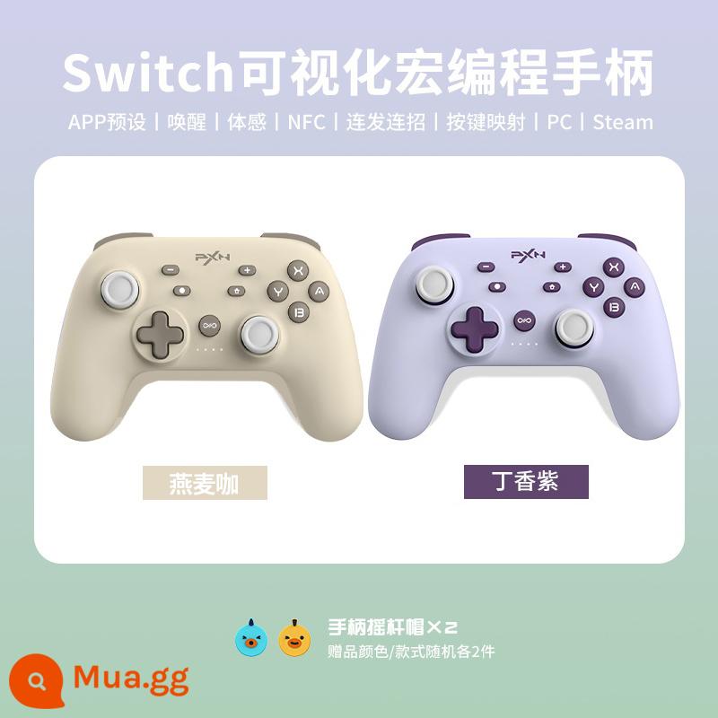 Laishida P50 Nintendo Switch Xử lý trò chơi NSPRO Chuyển động ban đầu của phong trào ban đầu của Sản xuất không dây Somatosensory Somatosensory Malio không dây Somatosensory Malio - [Ưu Đãi Đặc Biệt] Cà Phê Yến Mạch + Tím Hoa Cà