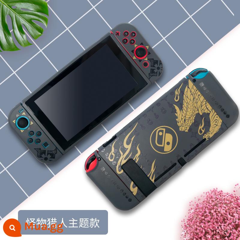 Ajitomo Nintendo Switch vỏ bảo vệ ns Silicone cắm đế hoạt hình vỏ phụ kiện riêng biệt - Vỏ bảo vệ phiên bản pin Aji NS-Monster Golden Dragon đi kèm phim cường lực